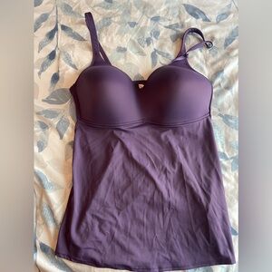 Purple tank top built in bra 3X